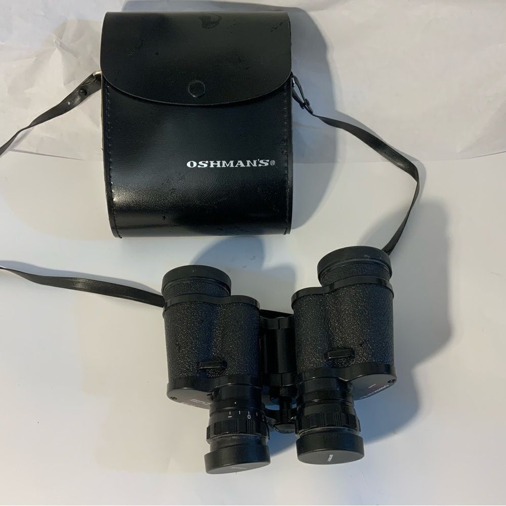 Vintage Oshman’s Binoculars 7x35 Wide Angle W/ OG Case Model 5040 Made Japan A11